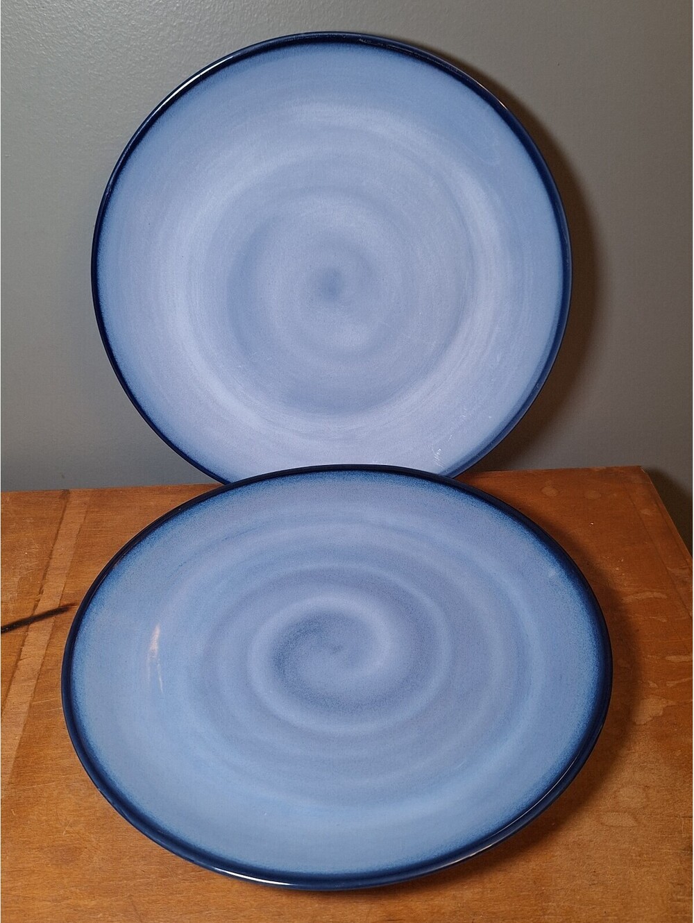 Sango Nova Blue Large dinner or Serving plate 12 inches set of 2